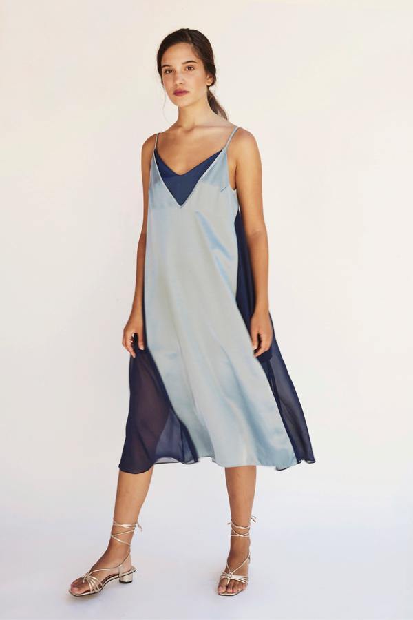 Vestido Lencero Azul - IN MADE SPAIN