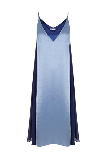 Vestido Lencero Azul - IN MADE SPAIN